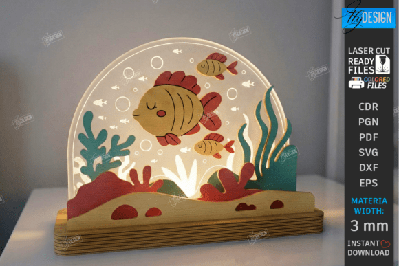 Download Kids Night Light Stand Laser Cut | CNC - Premium Bundle